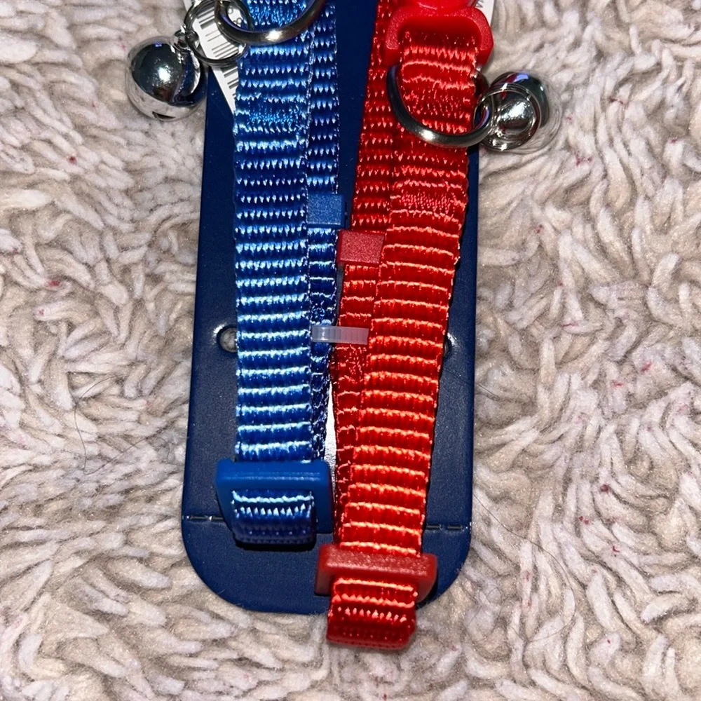 Youly The Classic 2pc Breakaway Cat Collar Set (red, blue) (S/M)